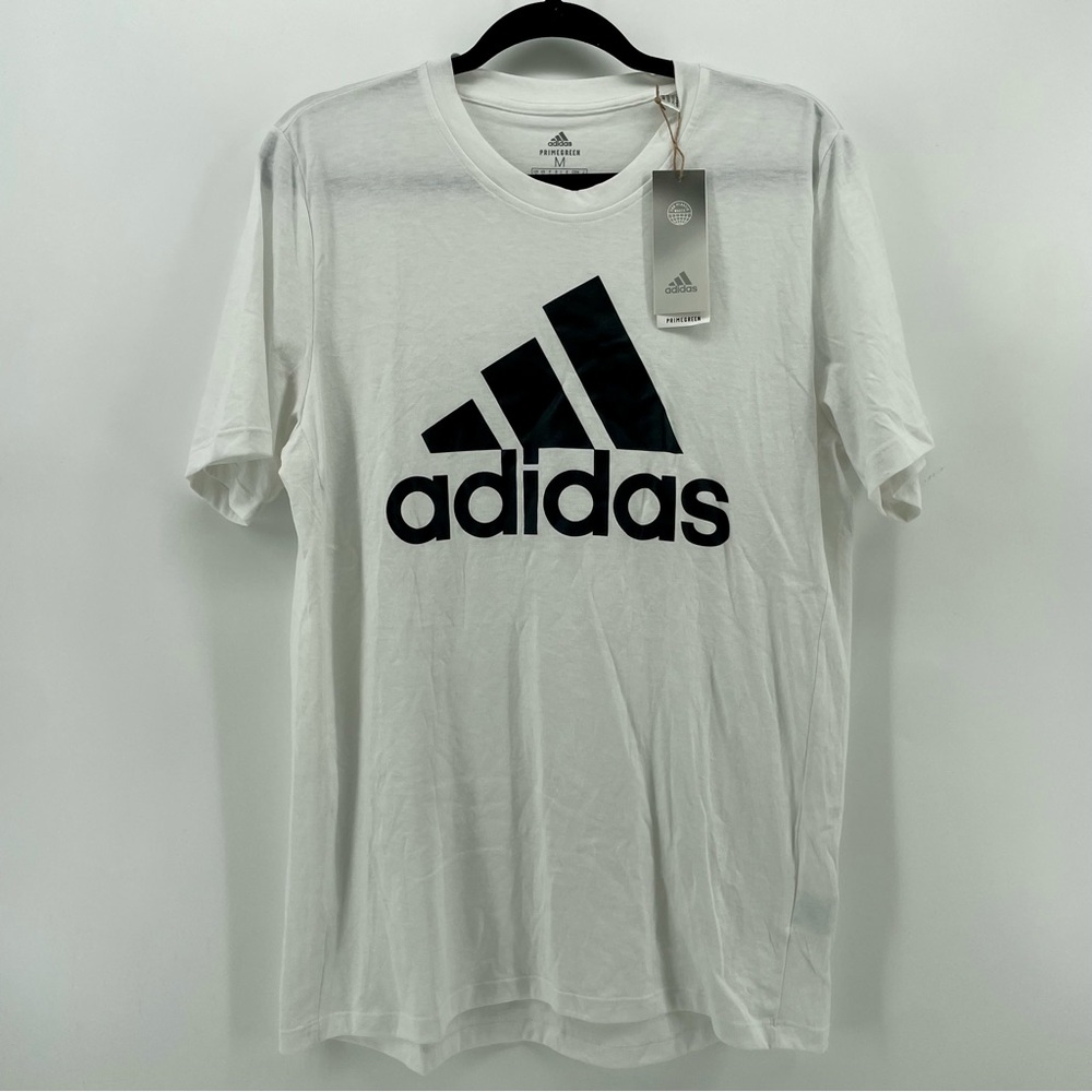 NEW Adidas Men’s Primegreen Aeroready Shirt White Logo M